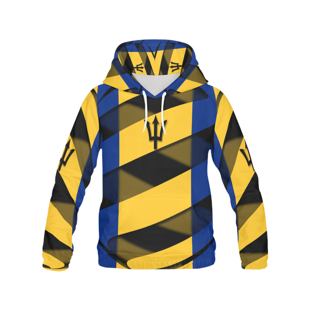 The Flag of Barbados All Over Print Hoodie for Men (USA Size) (Model H13)