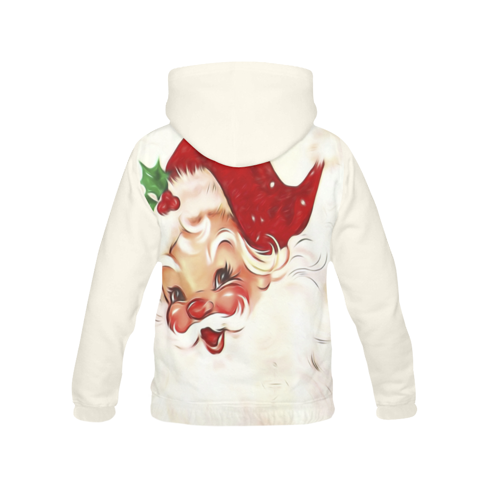 A cute vintage Santa Claus with a mistletoe All Over Print Hoodie for Men (USA Size) (Model H13)