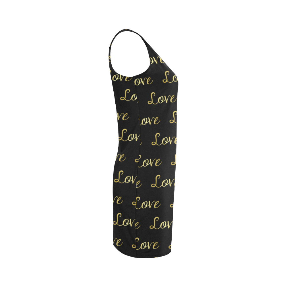 Black and Gold LOVE Medea Vest Dress (Model D06)