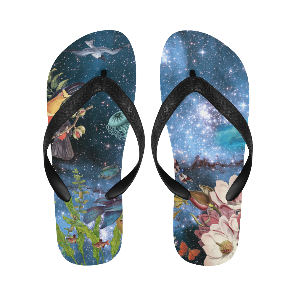 collage_paradise_gloriasanchez1 Flip Flops for Men/Women (Model 040)