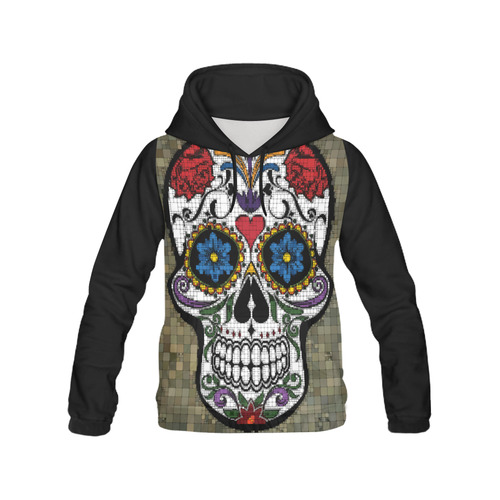 Skull20150806b_by_JAMColors All Over Print Hoodie for Women (USA Size) (Model H13)