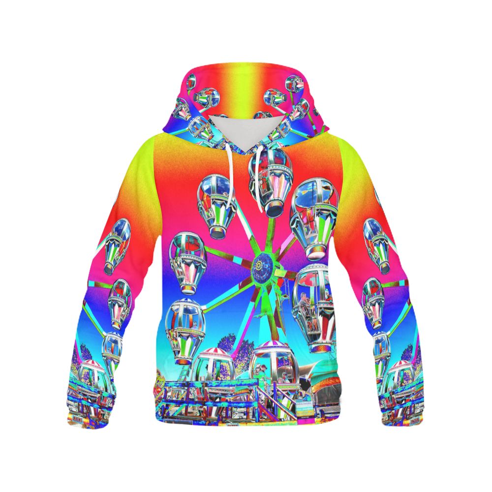 Ferris wheel All Over Print Hoodie for Women (USA Size) (Model H13)