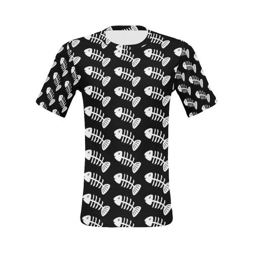 Fish Bones Pattern All Over Print T-Shirt for Men (USA Size) (Model T40)