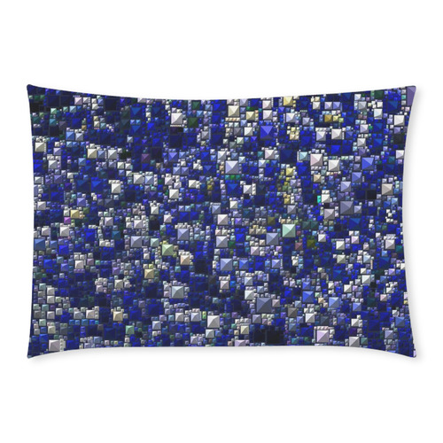 Sparkling and glittering, blue by JamColors Custom Rectangle Pillow Case 20x30 (One Side)