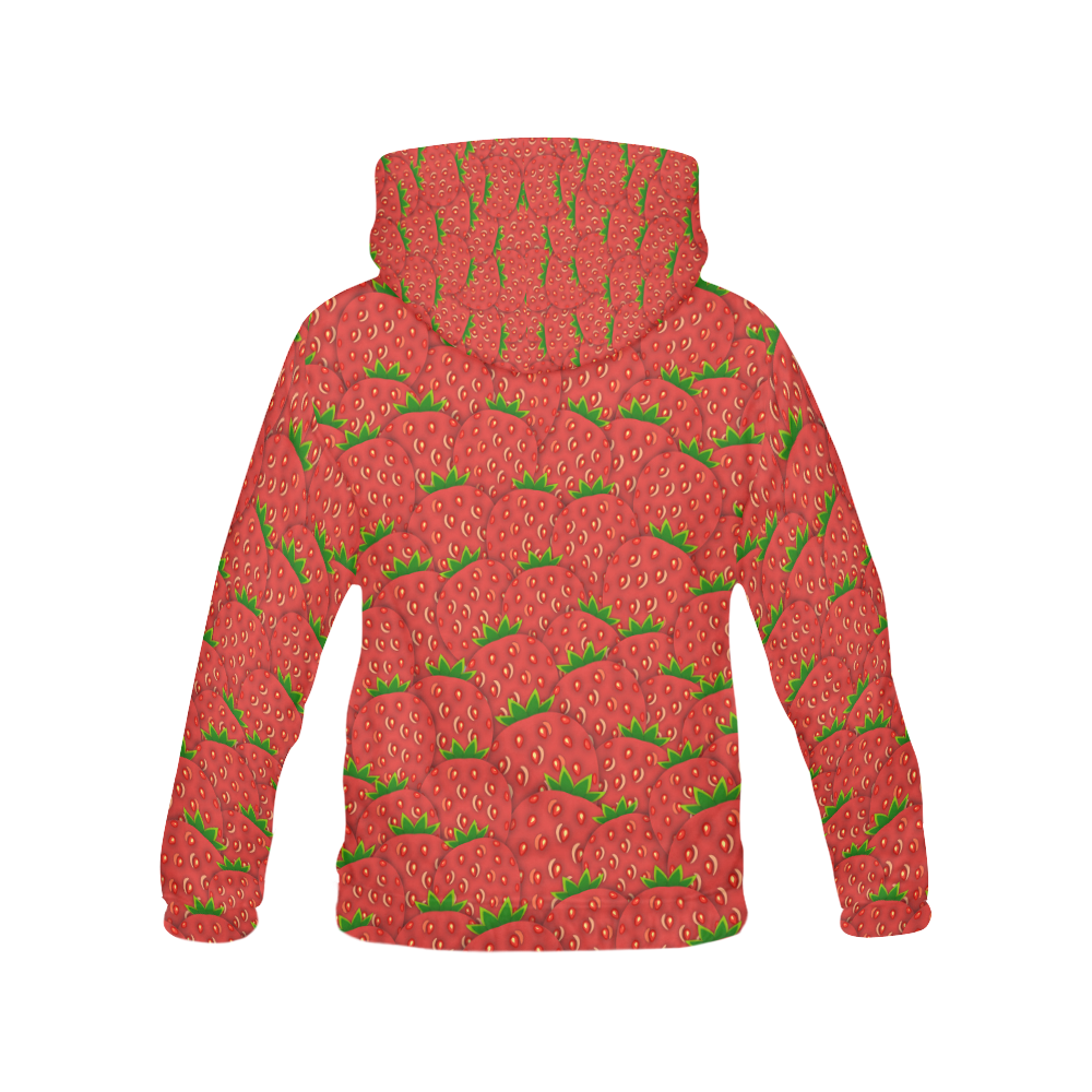 Strawberry Patch All Over Print Hoodie for Men (USA Size) (Model H13)