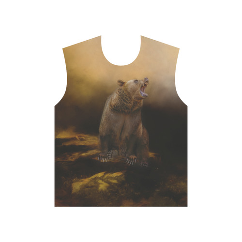 allover2 Roaring grizzly bear All Over Print T-Shirt for Men (USA Size) (Model T40)