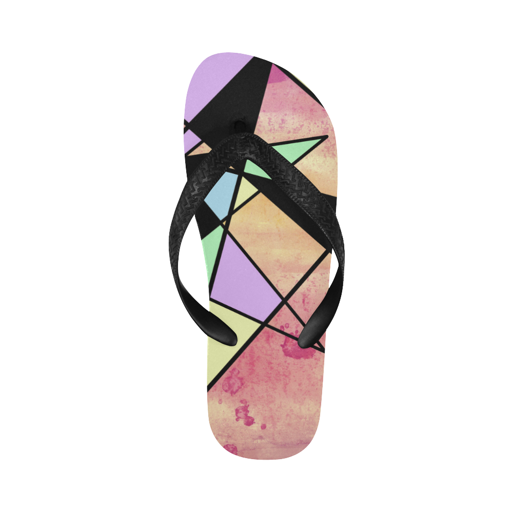 Geometric shapes Flip Flops for Men/Women (Model 040)