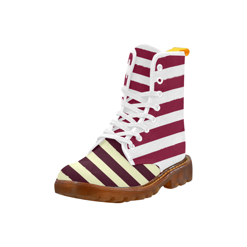 Martin boots with stripes Custom Canvas Boots For Women Model 1203H