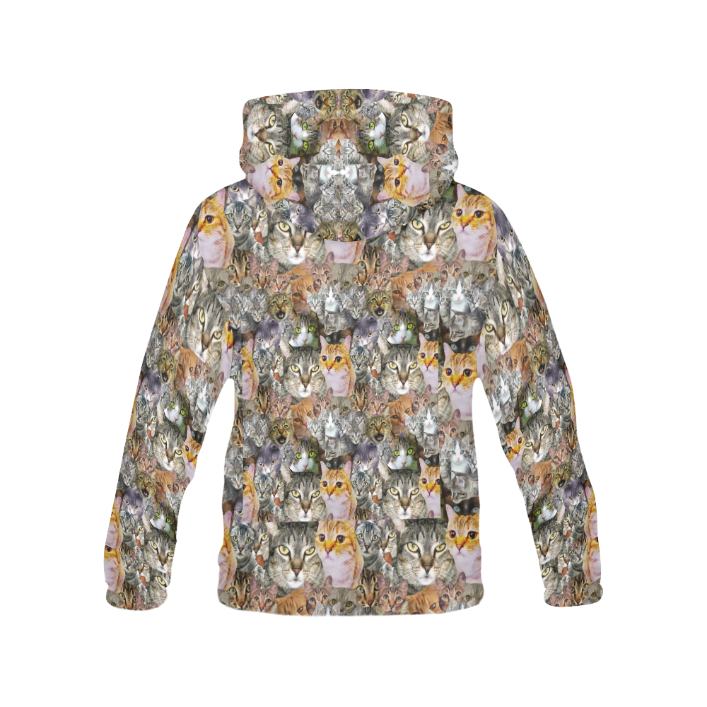 Pattern cat All Over Print Hoodie for Men (USA Size) (Model H13)
