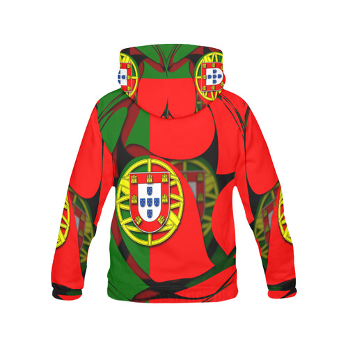 The Flag of Portugal All Over Print Hoodie for Men (USA Size) (Model H13)