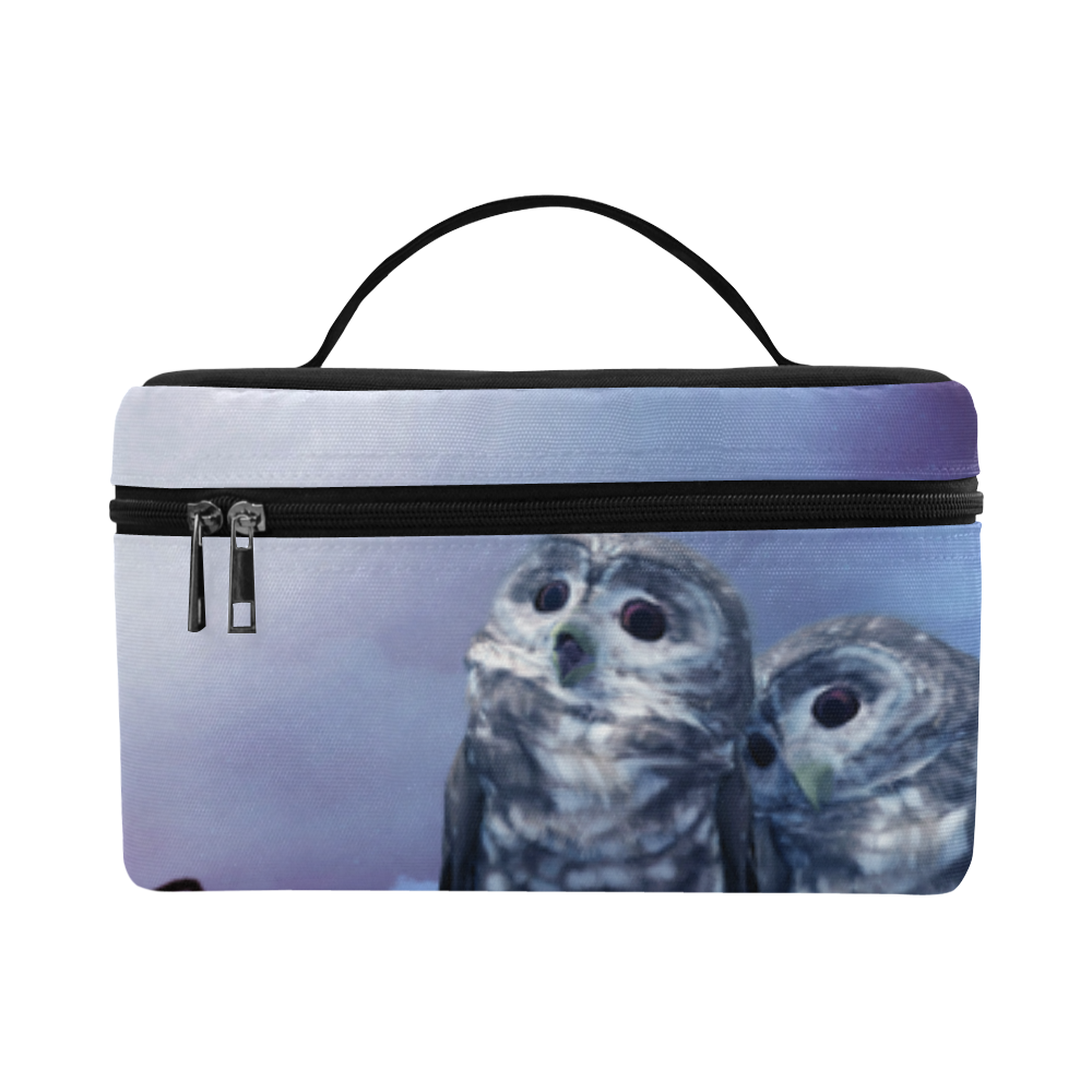 Cute couple owls Cosmetic Bag/Large (Model 1658)
