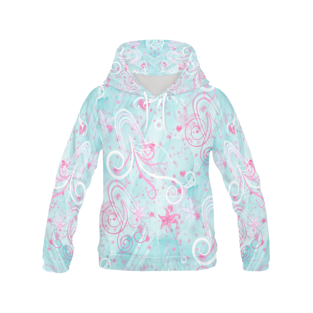 Ocean Love All Over Print Hoodie for Women (USA Size) (Model H13)
