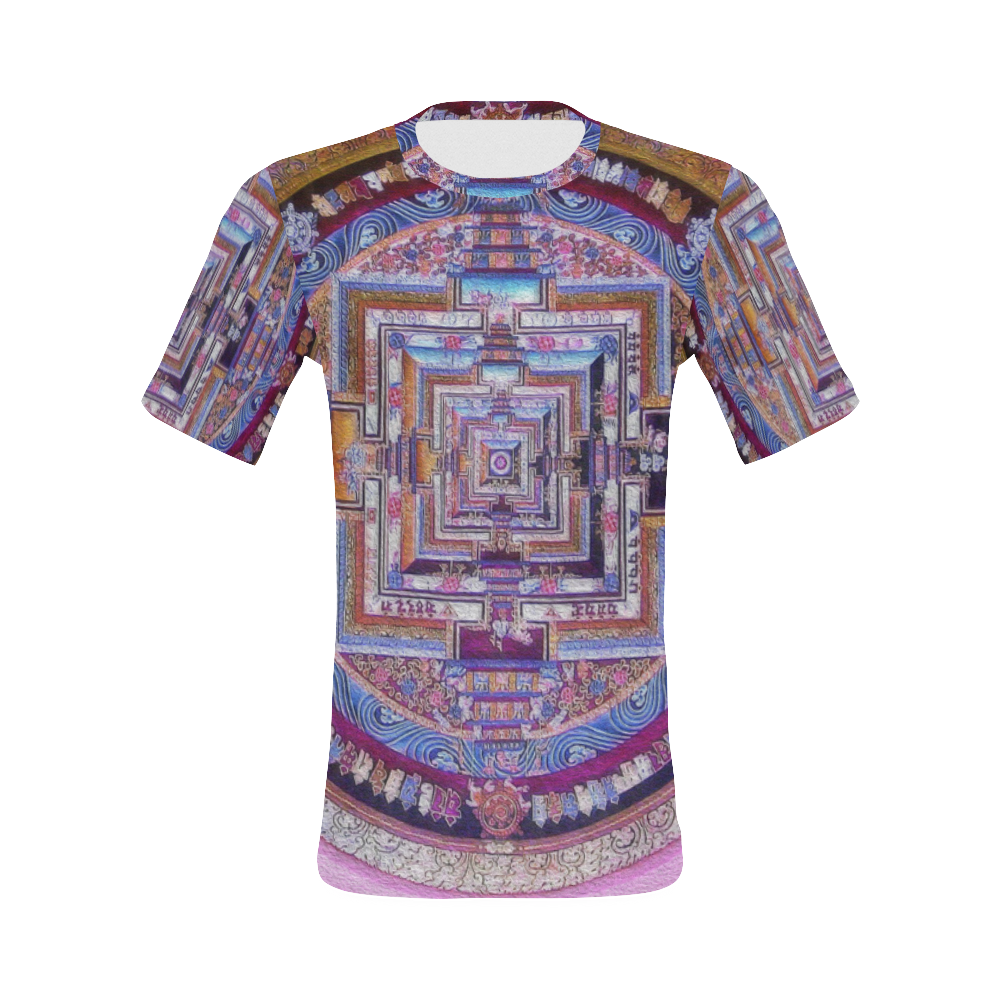 Buddhist Kalachakra Mandala All Over Print T-Shirt for Men (USA Size) (Model T40)