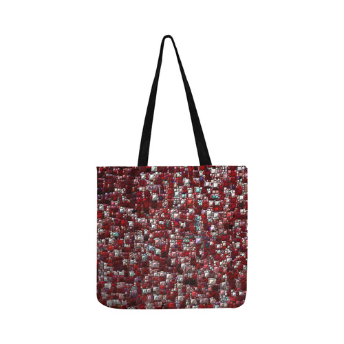 Sparkling and glittering, red by JamColors Reusable Shopping Bag Model 1660 (Two sides)