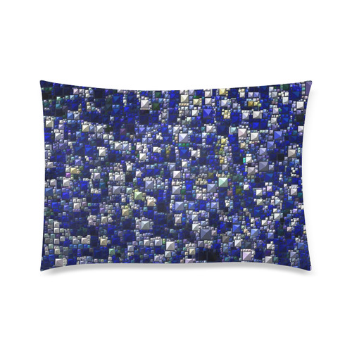 Sparkling and glittering, blue by JamColors Custom Zippered Pillow Case 20"x30"(Twin Sides)