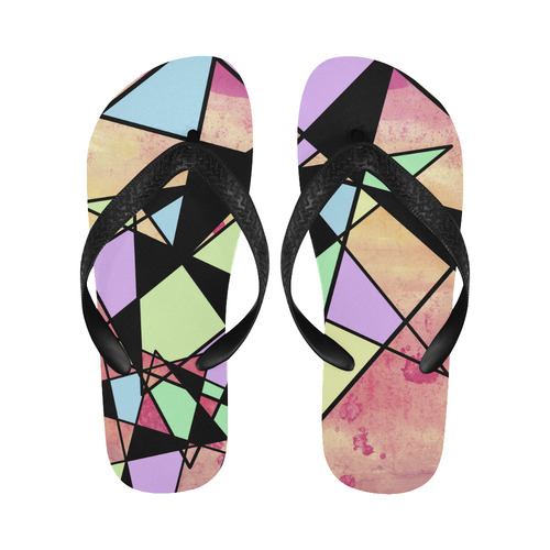 Geometric shapes Flip Flops for Men/Women (Model 040)