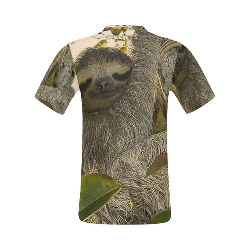 Awesome Animal - Sloth All Over Print T-Shirt for Men (USA Size) (Model T40)