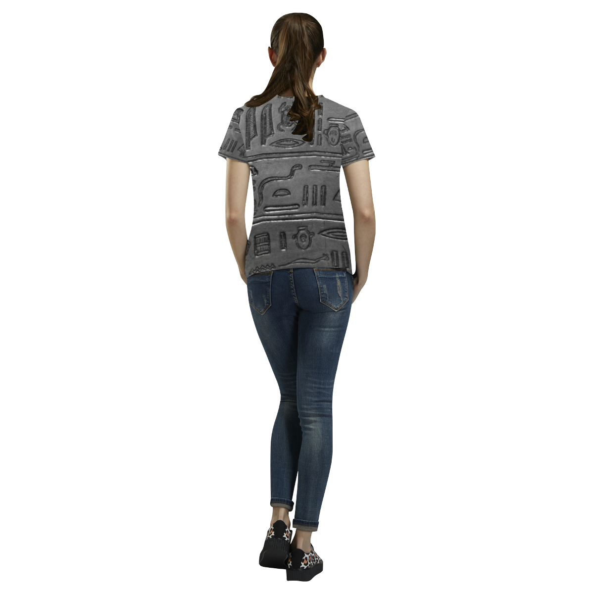 Hieroglyphs20161235_by_JAMColors All Over Print T-Shirt for Women (USA Size) (Model T40)