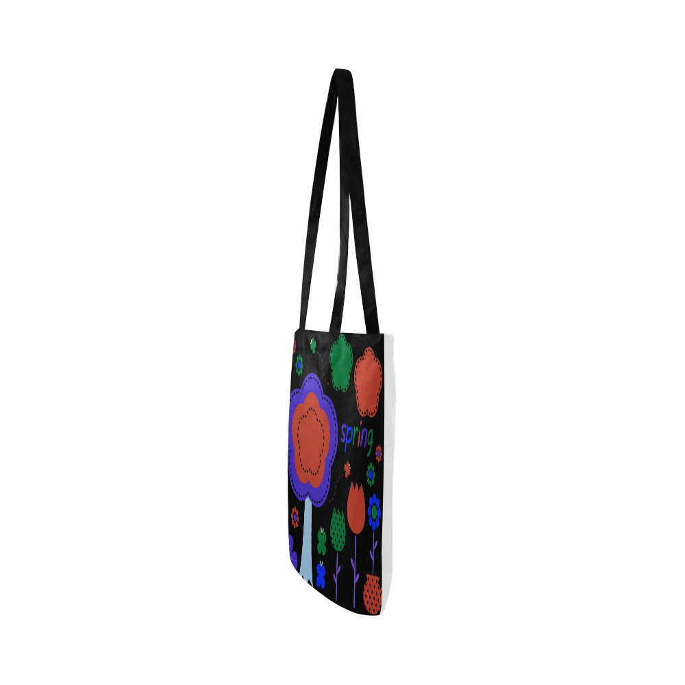DESIGNERS TOTE BAG Black : Spring edition Reusable Shopping Bag Model 1660 (Two sides)