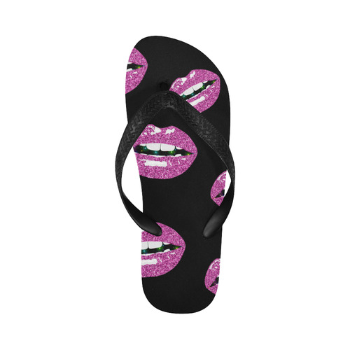 Glittery Kiss Flip Flops for Men/Women (Model 040)