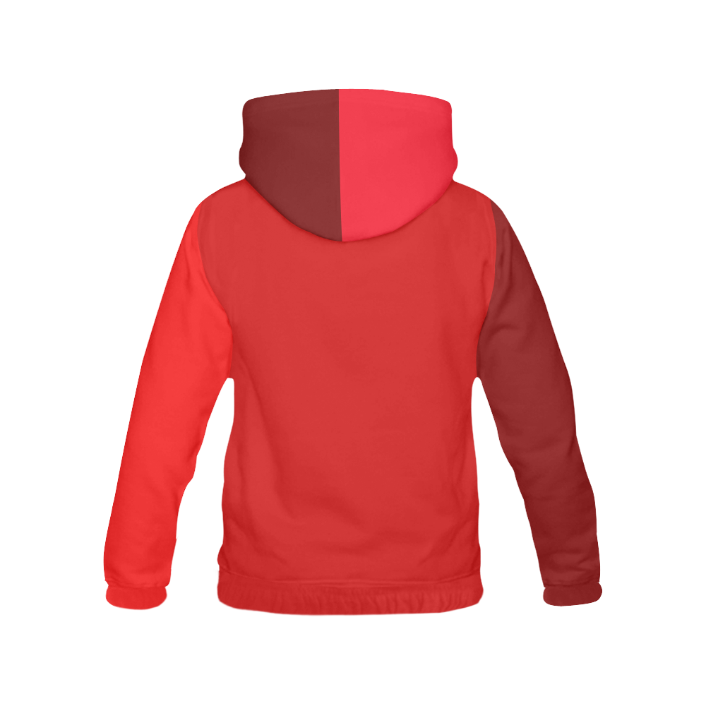 I love Red All Over Print Hoodie for Men (USA Size) (Model H13)
