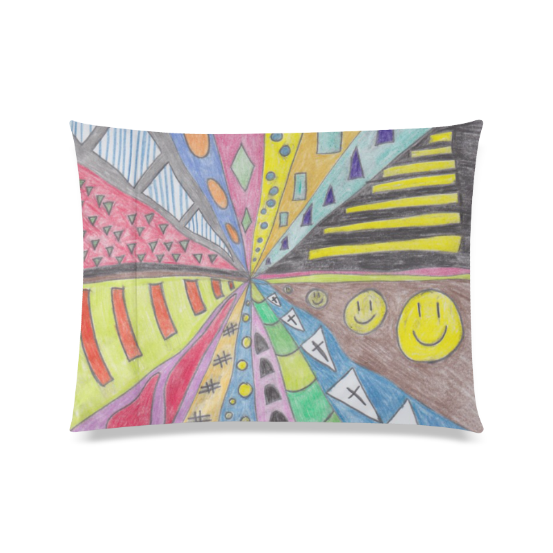 Colour Spial Custom Zippered Pillow Case 20"x26"(Twin Sides)