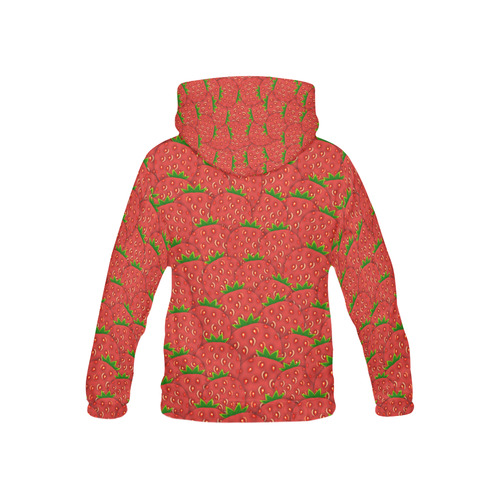 Strawberry Patch All Over Print Hoodie for Kid (USA Size) (Model H13)
