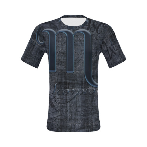 Astrology Zodiac Sign Scorpio in Grunge Style All Over Print T-Shirt for Men (USA Size) (Model T40)