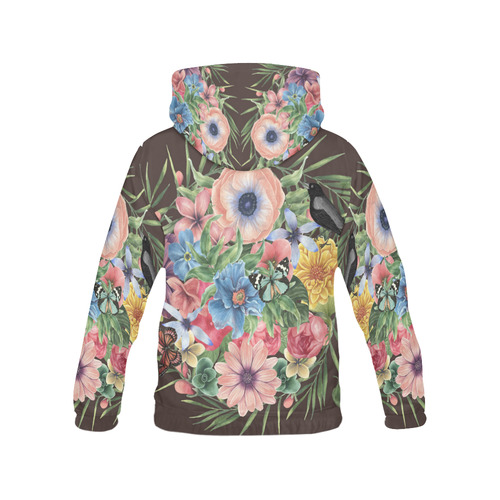 collage_ Spring II _ Gloria Sánchez All Over Print Hoodie for Women (USA Size) (Model H13)