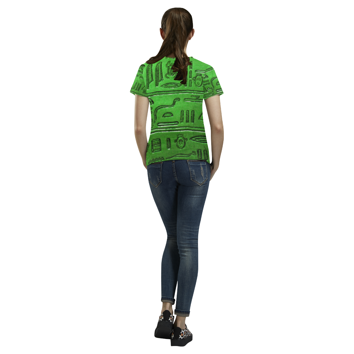 Hieroglyphs20161234_by_JAMColors All Over Print T-Shirt for Women (USA Size) (Model T40)
