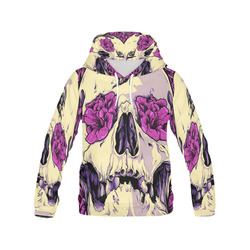 Skull All Over Print Hoodie for Men (USA Size) (Model H13)