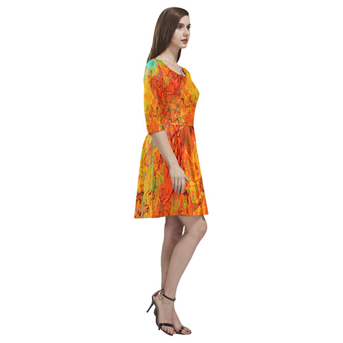 Seed Explosion Tethys Half-Sleeve Skater Dress(Model D20)