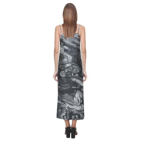 Dark Dreams V-Neck Open Fork Long Dress(Model D18)