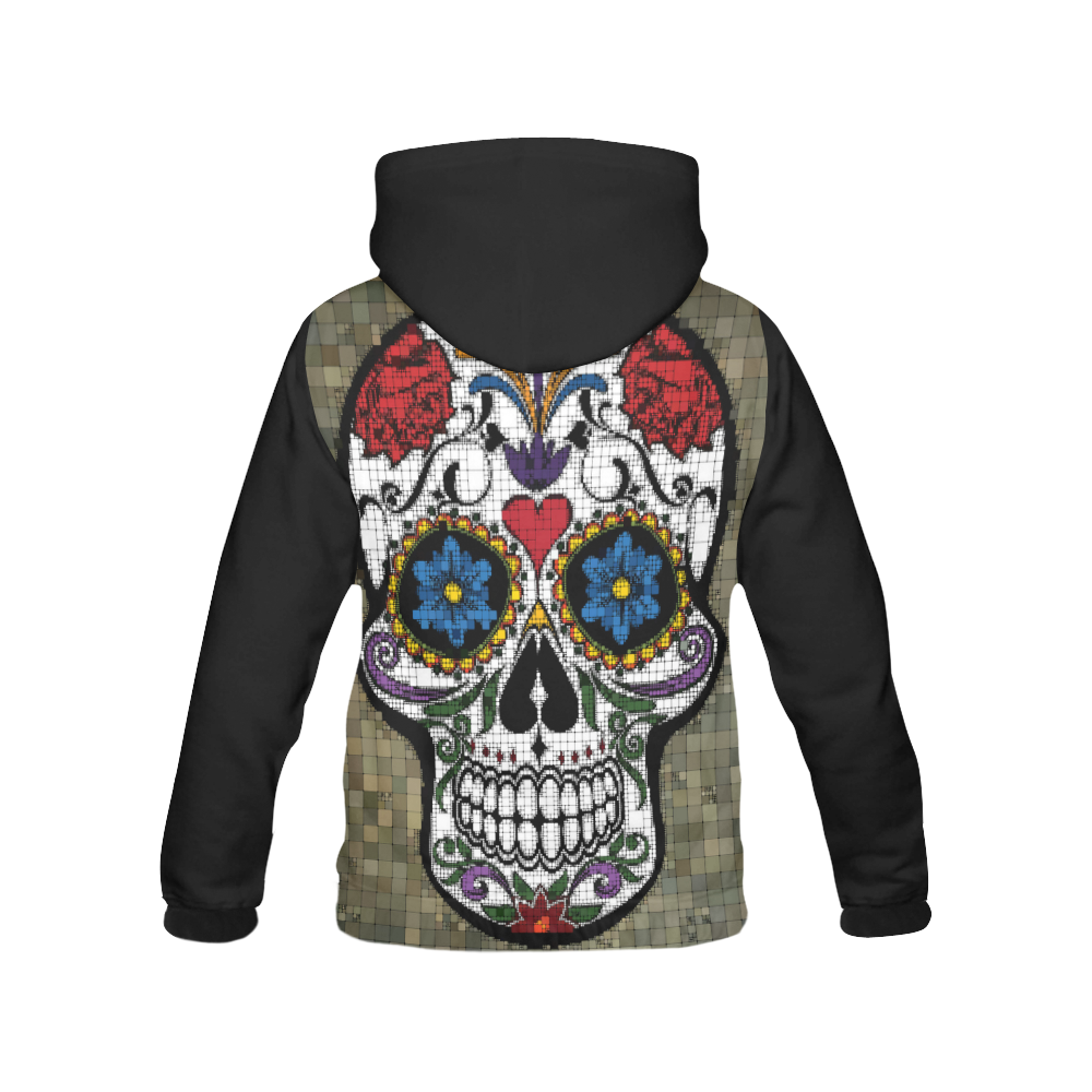 Skull20150806b_by_JAMColors All Over Print Hoodie for Women (USA Size) (Model H13)
