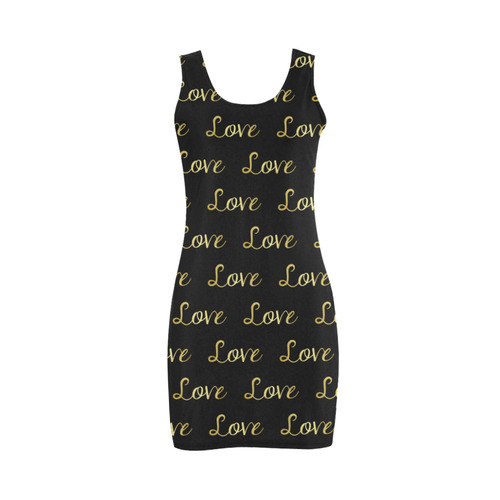 Black and Gold LOVE Medea Vest Dress (Model D06)