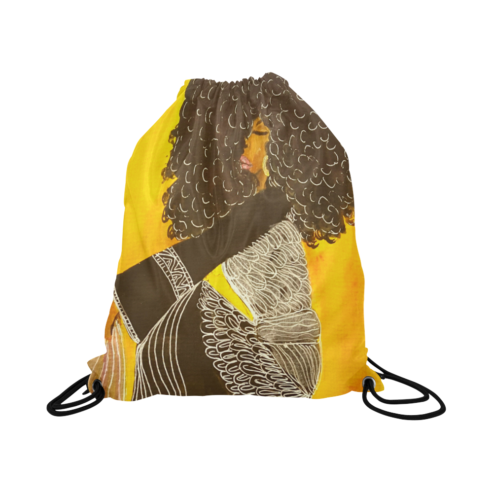 Breathing Reality drawstring bag by Debra Brewer Art Large Drawstring Bag Model 1604 (Twin Sides)  16.5"(W) * 19.3"(H)