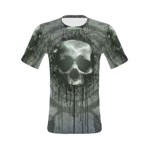 Awesome skull with bones and grunge All Over Print T-Shirt for Men (USA Size) (Model T40)
