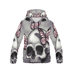 Skull All Over Print Hoodie for Men (USA Size) (Model H13)