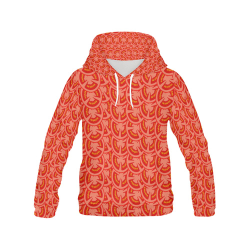 Tomato Pattern All Over Print Hoodie for Women (USA Size) (Model H13)