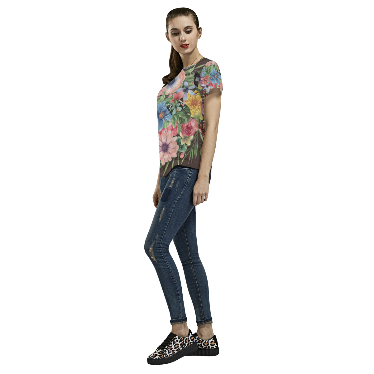 collage_ Spring II _ Gloria Sánchez All Over Print T-Shirt for Women (USA Size) (Model T40)