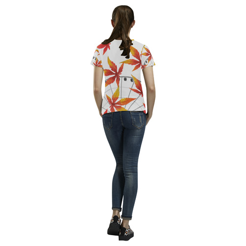 Collage_ Fall_ Gloria Sanchez All Over Print T-Shirt for Women (USA Size) (Model T40)