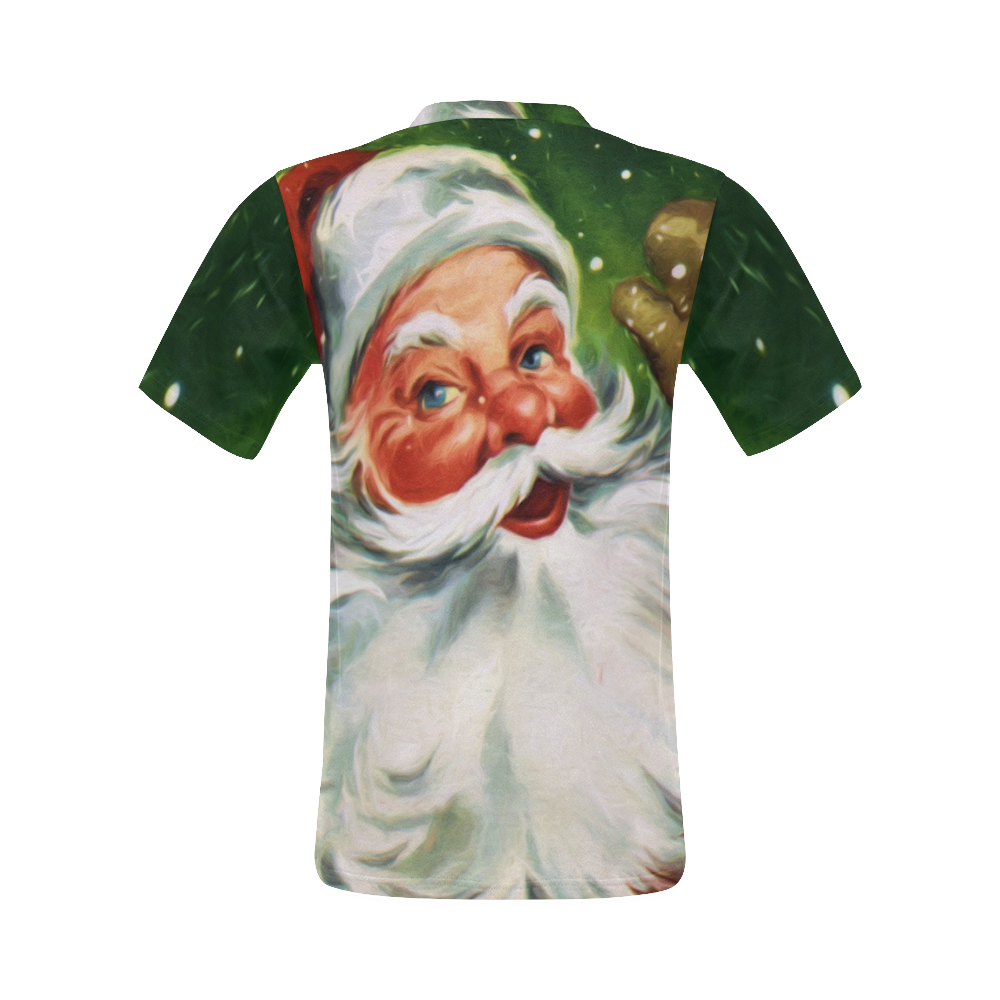 A cute Santa Claus Face - Christmas All Over Print T-Shirt for Men (USA Size) (Model T40)