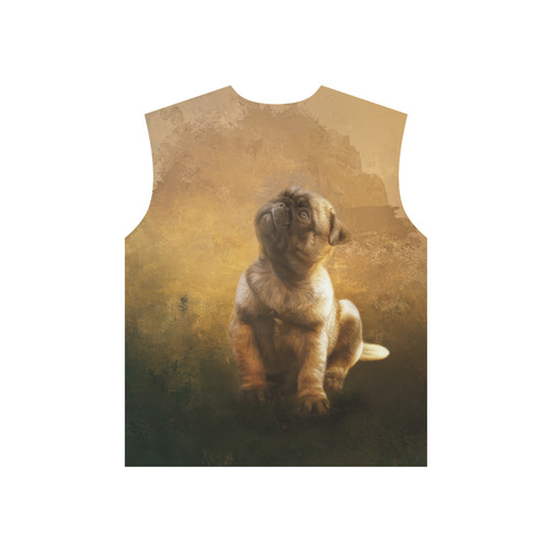Cute painting pug puppy All Over Print T-Shirt for Men (USA Size) (Model T40)