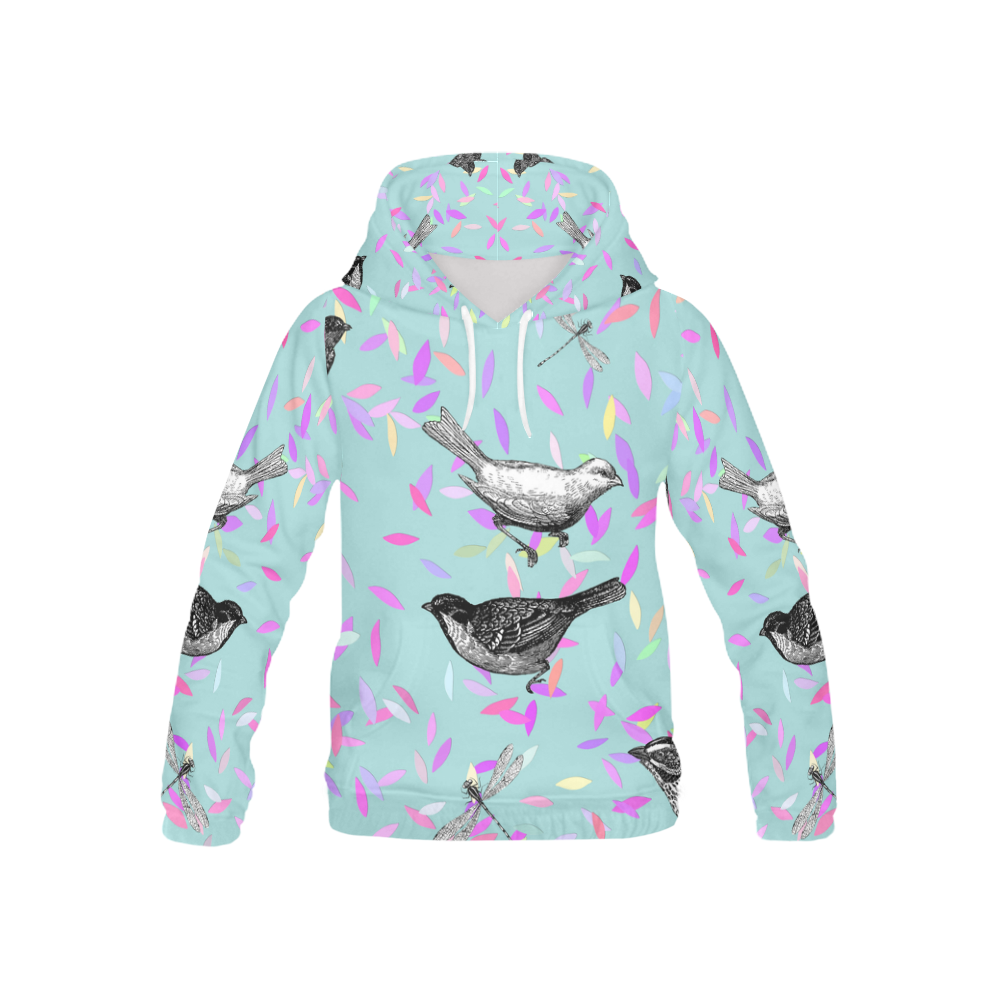 collage_ Let it Fly_ Gloria Sanchez All Over Print Hoodie for Kid (USA Size) (Model H13)