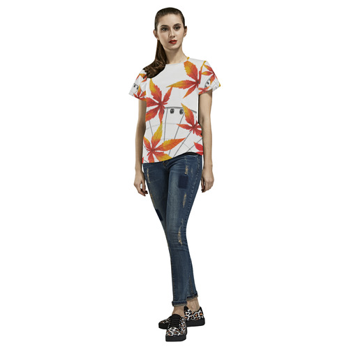 Collage_ Fall_ Gloria Sanchez All Over Print T-Shirt for Women (USA Size) (Model T40)