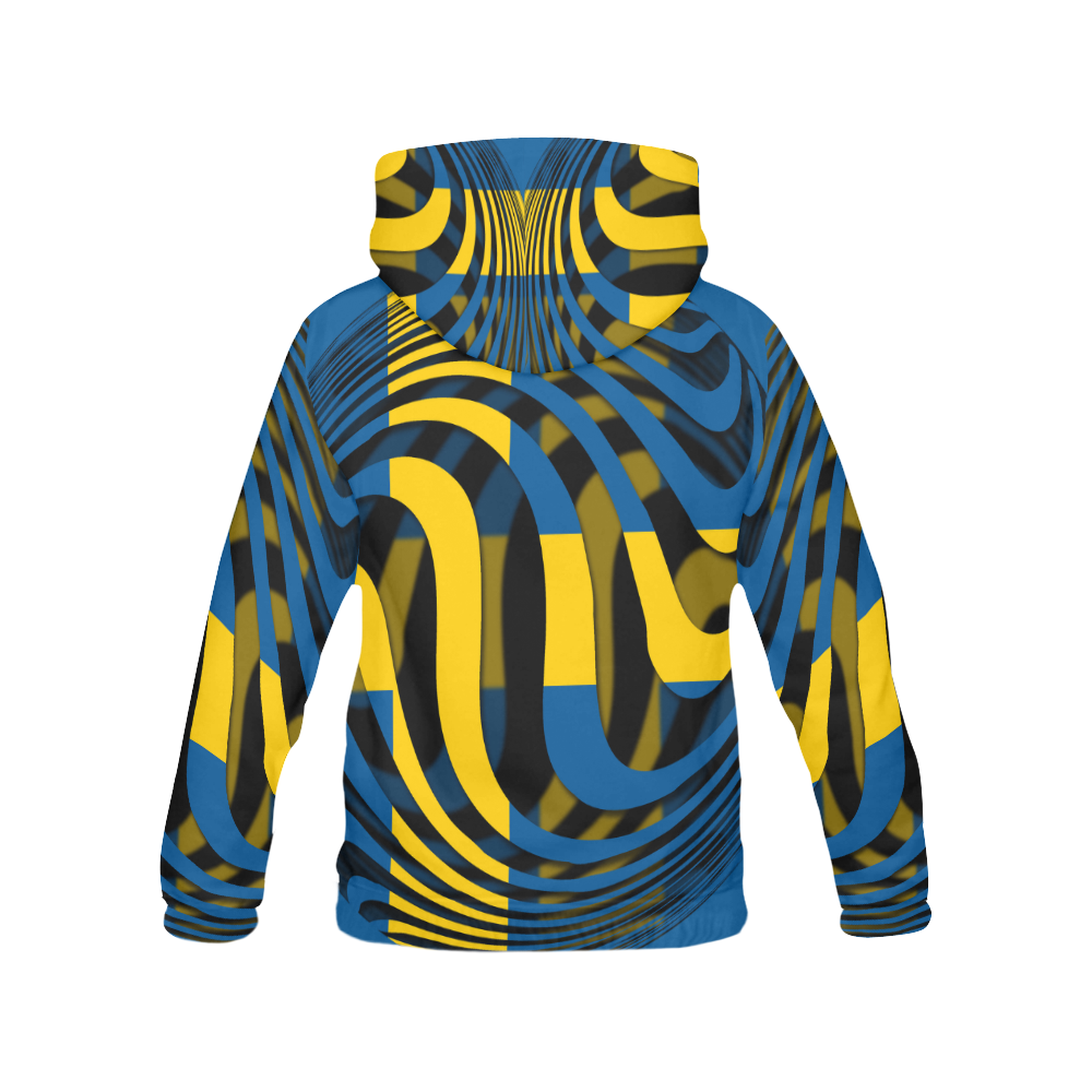 The Flag of Sweden All Over Print Hoodie for Men (USA Size) (Model H13)