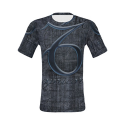 Astrology Zodiac Sign Capricorn in Grunge Style All Over Print T-Shirt for Men (USA Size) (Model T40)