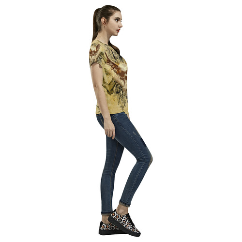 Amazing skull, wings and grunge All Over Print T-Shirt for Women (USA Size) (Model T40)