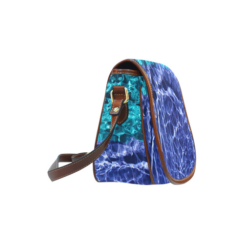 Electric Blue Globe Saddle Bag/Large (Model 1649)