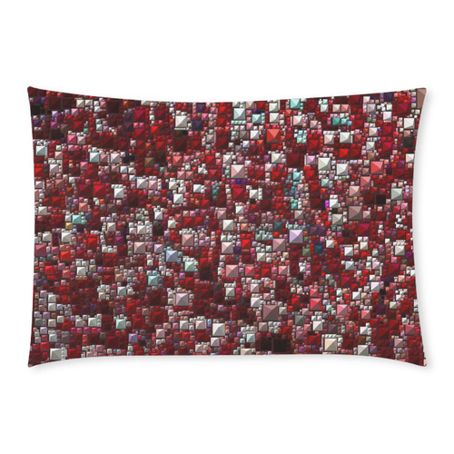 Sparkling and glittering, red by JamColors Custom Rectangle Pillow Case 20x30 (One Side)